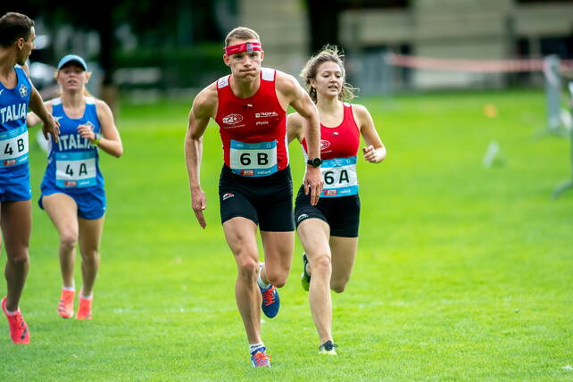 Laser-Run Mixed Relay: Vital Müller und Marlena Jurt